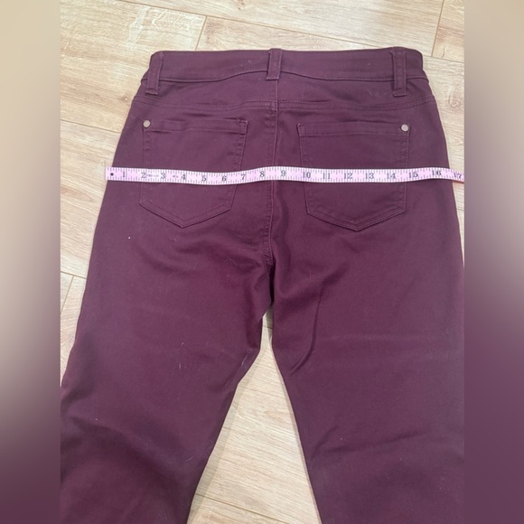 Tinseltown Burgundy Denim Pants - Picture 4 of 5